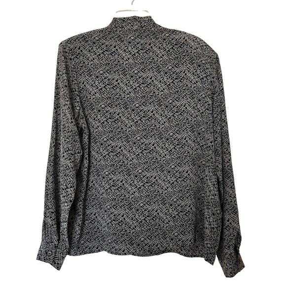 Vintage Spenser Jeremy Thin Lightweight Silk Jacket Black Beige Size Large - Picture 2 of 9